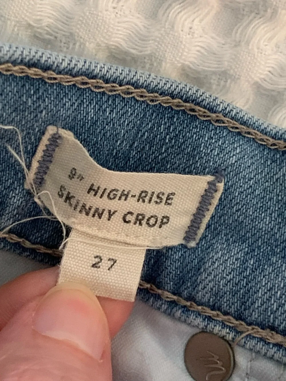 Madewell Light Blue High-Rise Skinny Jeans with Button-Fly - Picture 4 of 6